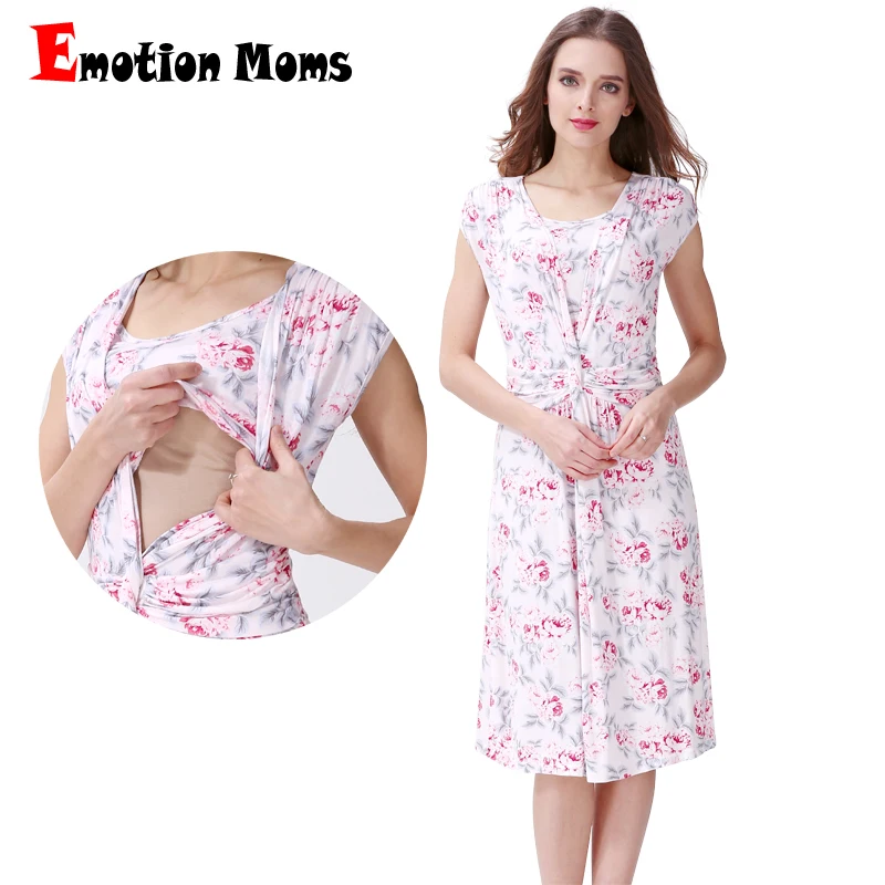 Ropa de maternidad con estampado Floral para mujeres embarazadas, vestidos de lactancia sin mangas