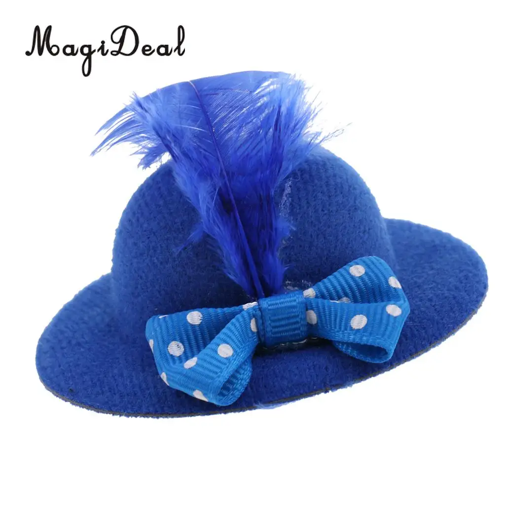 MagiDeal Fashion 1Pc New Vintage Bowler Doll Princess Hat Cap for 28-30cm Doll Model Cotume Clothes Accs 6Colors
