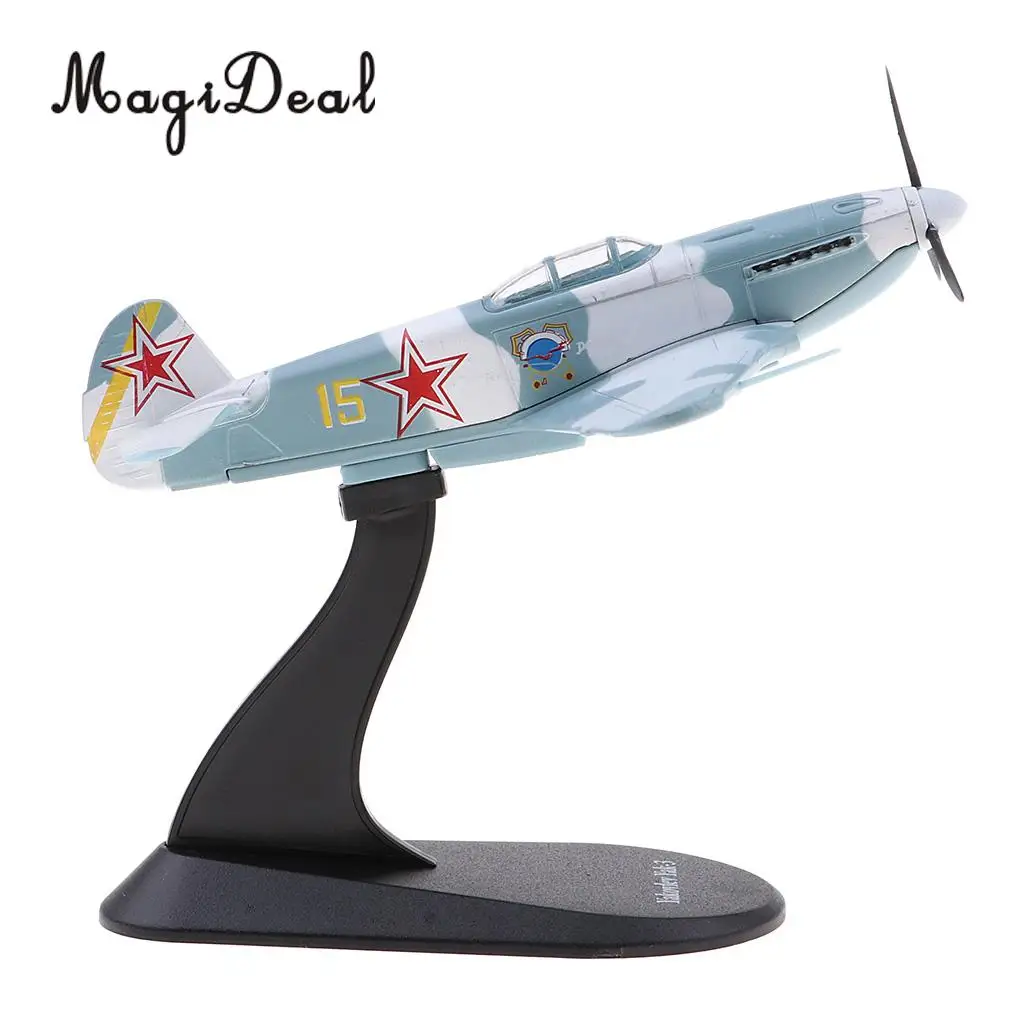 Models 1/72 Yakovlev Yak-3 Soviet Fighter Diecast Model Aircrafts Plane Toy with Stand Gift