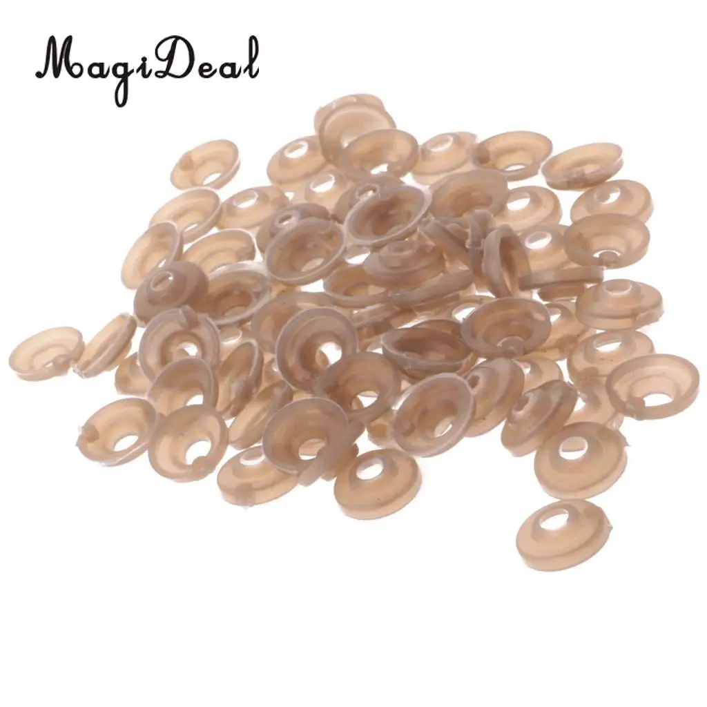 MagiDeal alta venta 100 unids/lote 11mm ojos de seguridad de plástico arandela de nariz trasera para muñeca de oso juguetes de animales manualidades DIY tiempo de diversión para niños - imagen 5