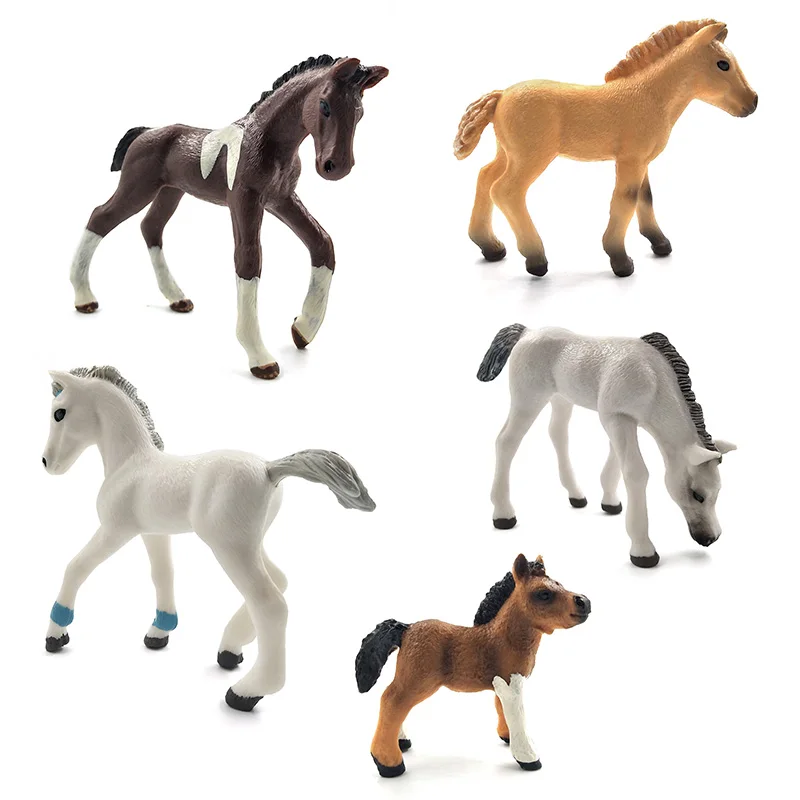 Modelo de Animal de simulación, Linda estatuilla de caballo, artesanía, figura de acción, decoración del hogar, accesorios de decoración de jardín de hadas en miniatura, estatua - imagen 5