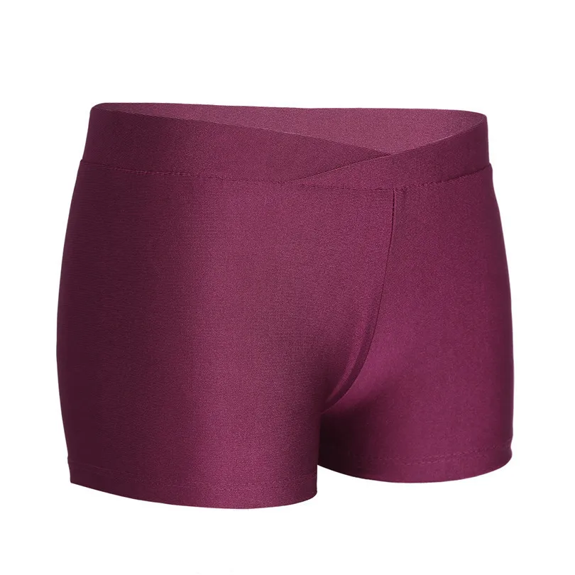 IEFiEL-pantalones cortos con cintura frontal en V para niños y niñas, Shorts para Yoga, deportes, entrenamiento, gimnasio, baile gimnástico - imagen 3