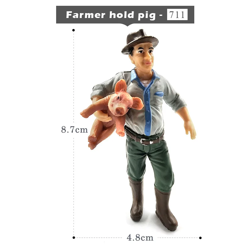 Farmer hold pig