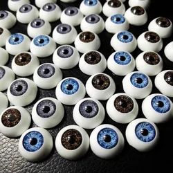 Globo ocular de plástico para muñeca, piezas de juguete para manualidades, medio redondo, acrílico, mezcla de colores, 12mm, 120 piezas (60 pares), nuevo