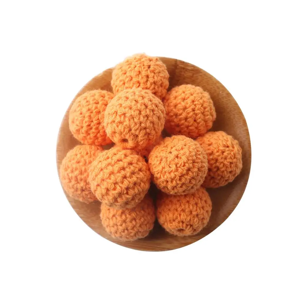 Orange Crochet Beads