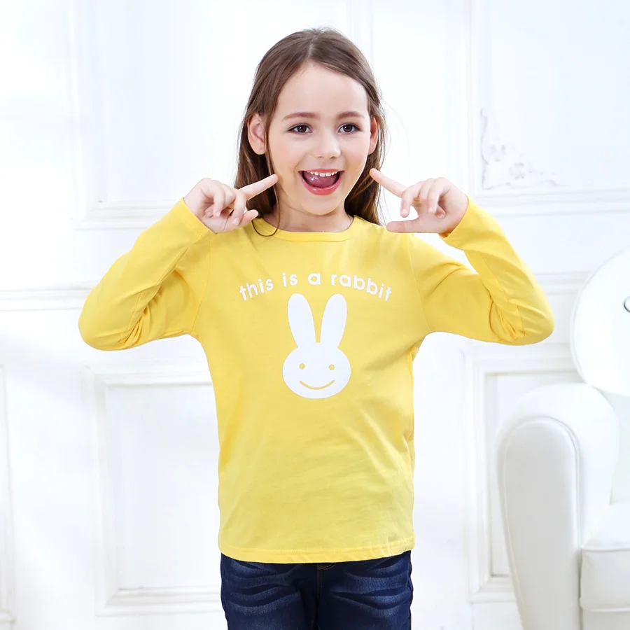 SheeCute-camisetas de manga larga para niña, Tops de dibujos animados a la moda, novedad de primavera y otoño - imagen 3