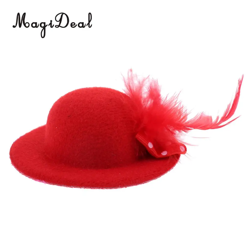 MagiDeal Fashion 1Pc New Vintage Bowler Doll Princess Hat Cap for 28-30cm Doll Model Cotume Clothes Accs 6Colors