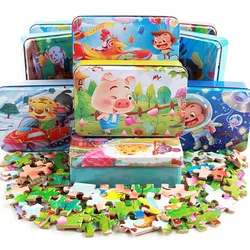 Puzzle de madera con animales para niños – Juguete educativo