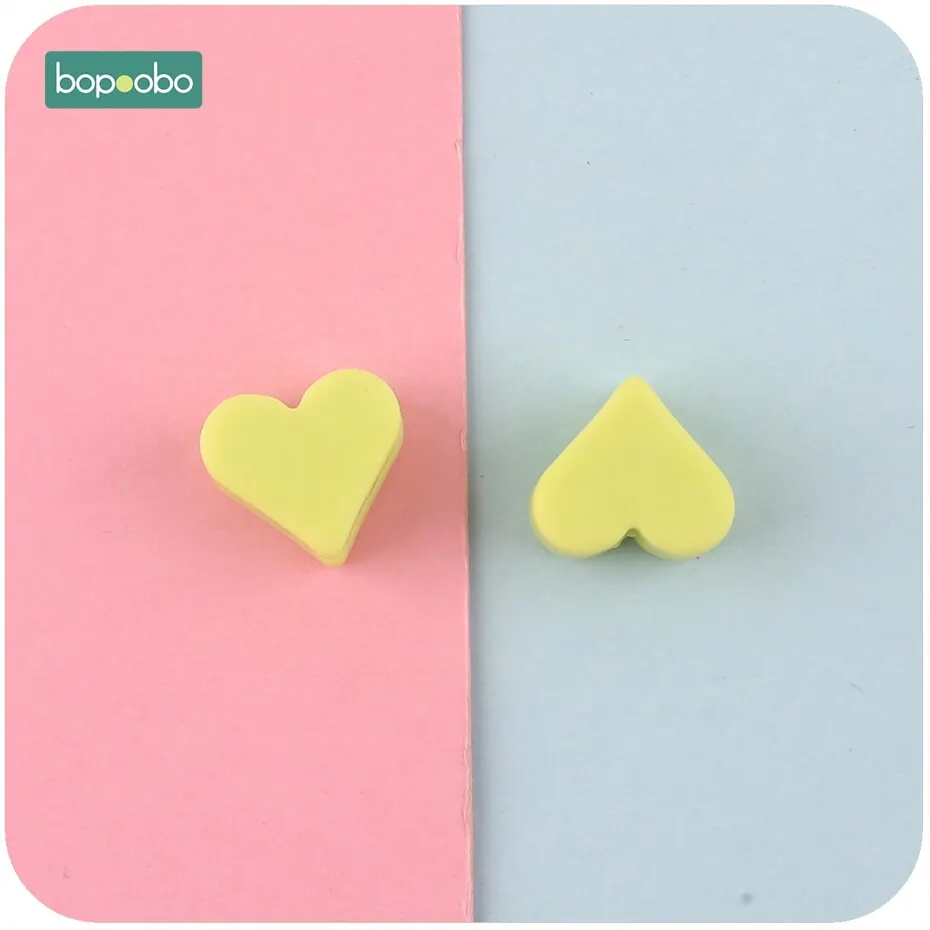 Bopoobo Mordedor de silicona corazón grado alimenticio – Cuentas bebé