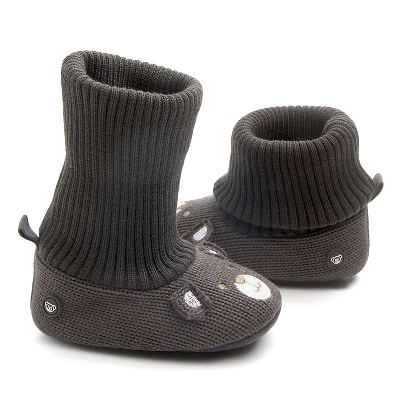 Zapatos de lana Unisex para bebé, niño y niña recién nacido, calzado cálido de invierno para cuna, suelo clásico, primeros pasos TS112 - imagen 5