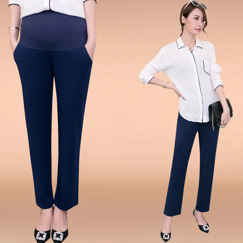 Emotion Moms-pantalones de maternidad para mujeres embarazadas, pantalones de trabajo sueltos, pantalones de embarazo - imagen 4