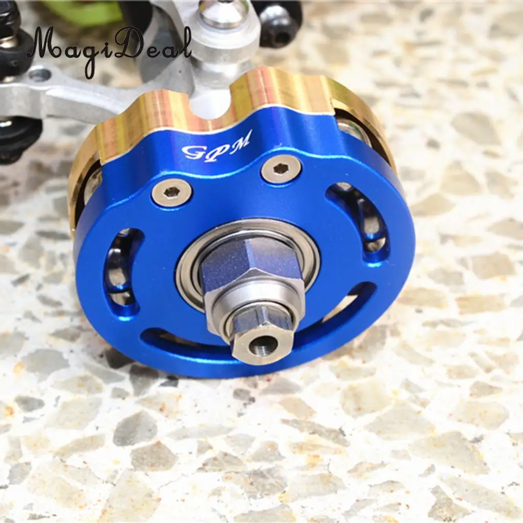 AXIAL SCX10 I SCX10 II Gmade SAWBACK 4LS KOMODO BRASS PENDULUM WHEEL KNUCKLE AXLE WEIGHT + 21MM HEX ADAPTER Black
