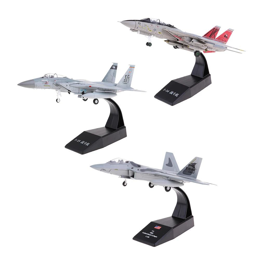 1/100 Metal American F-14 Aircrafts Fighter Diecast Toy Model Airplane Toys