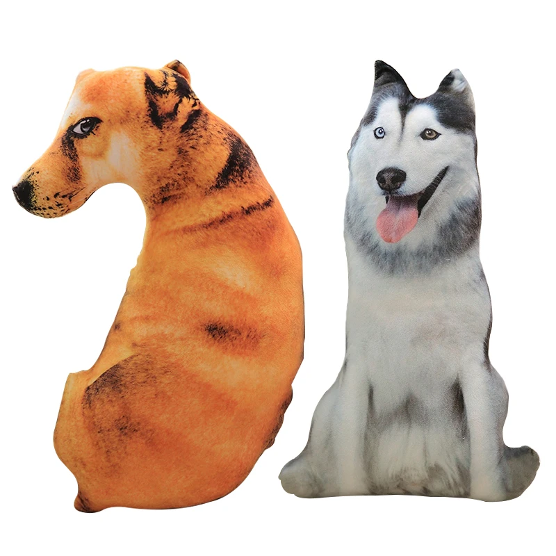Perro de peluche cojín almohada con estampado 3D suave infantil - imagen 4