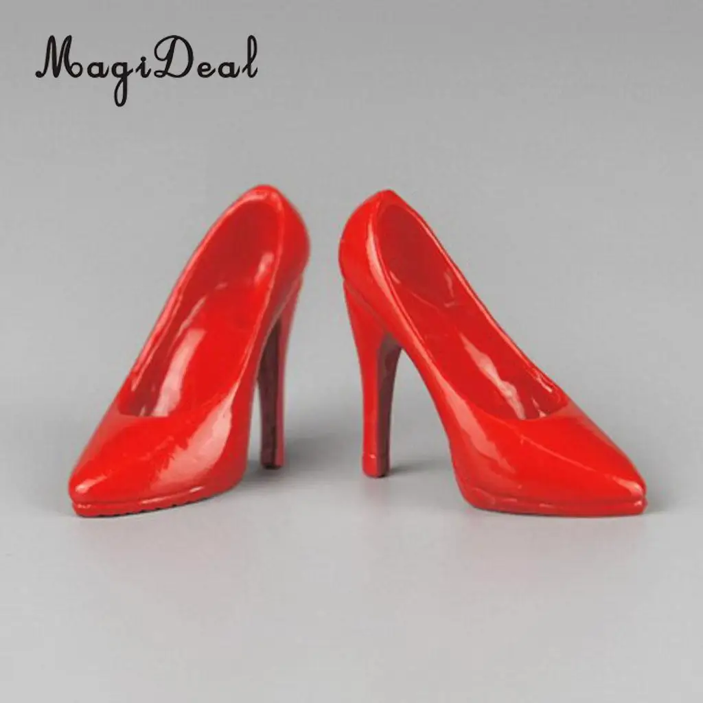 MagiDeal Fashion 1Pair 1/6 Scale Plastic High Heeled Shoes For 12 Inch Female Figures Body Models Party Show Stage Acce Gifts