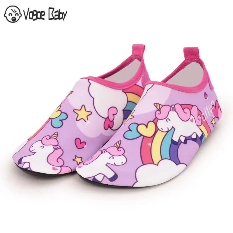 Zapatillas de unicornio para niños, Pantufa Infantil, zapatos de agua para niños, calzado de natación de secado rápido, calcetines acuáticos descalzos para playa, piscina, niños - imagen 2