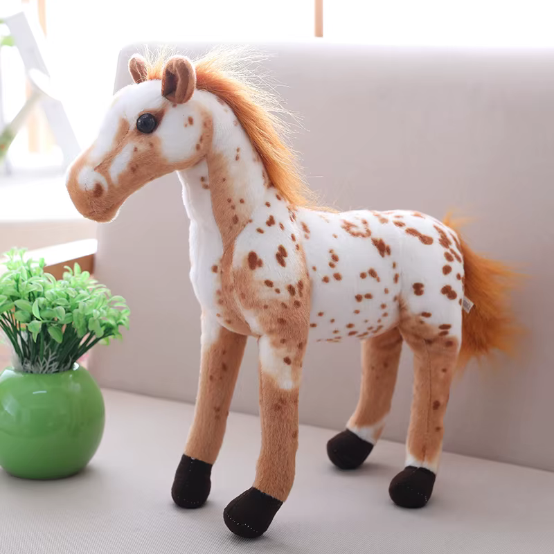Juguete de peluche caballo realista – Regalo cumpleaños infantil - imagen 5