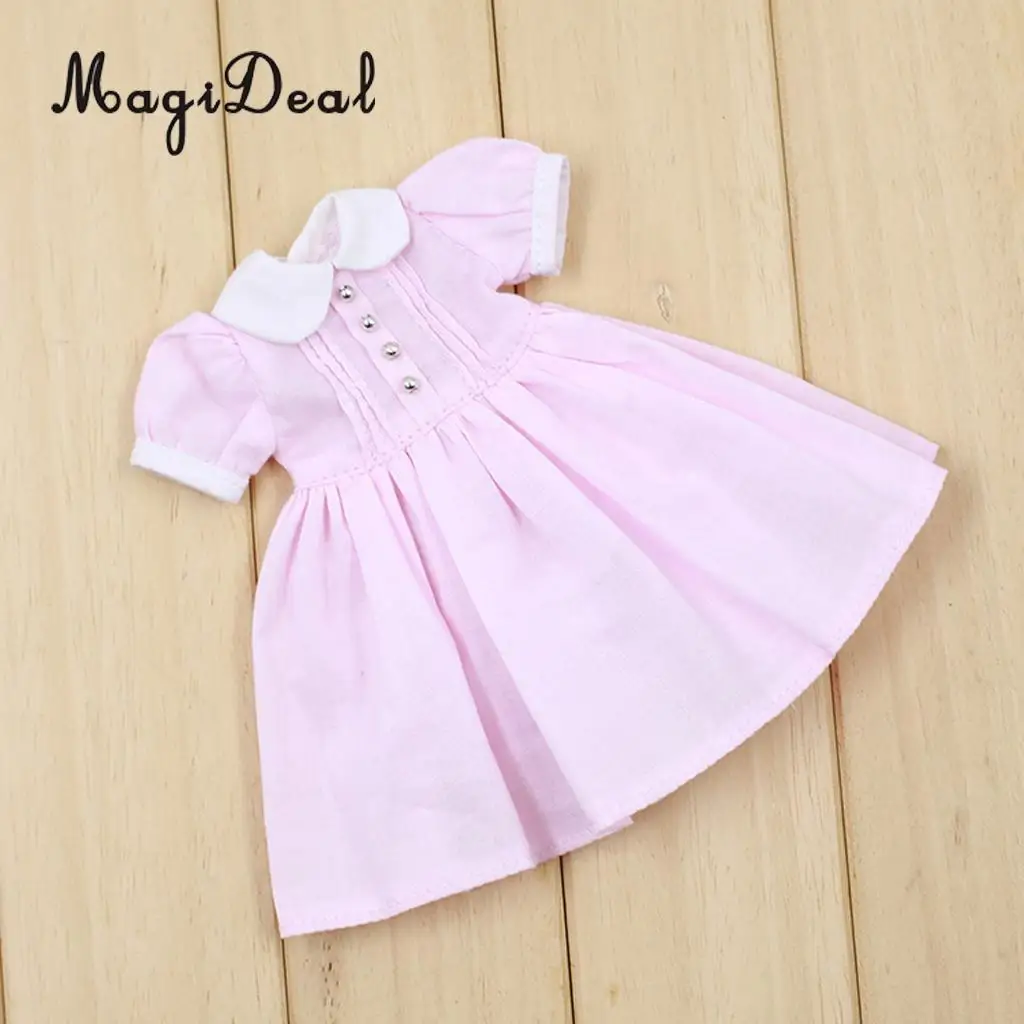 1/6 Trendy Doll Dress Skirt Clothes Outfit for 12inch OOAK Doll Neo Blythe Dolls DIY Making Accessories Pink