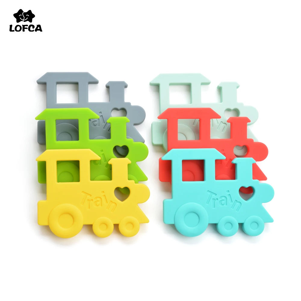 Mordedor de silicona para bebé, colgante de tren para el cuidado de los dientes, fabricación de joyas, roedores de silicona choochoo, collar de Lactancia para chupete