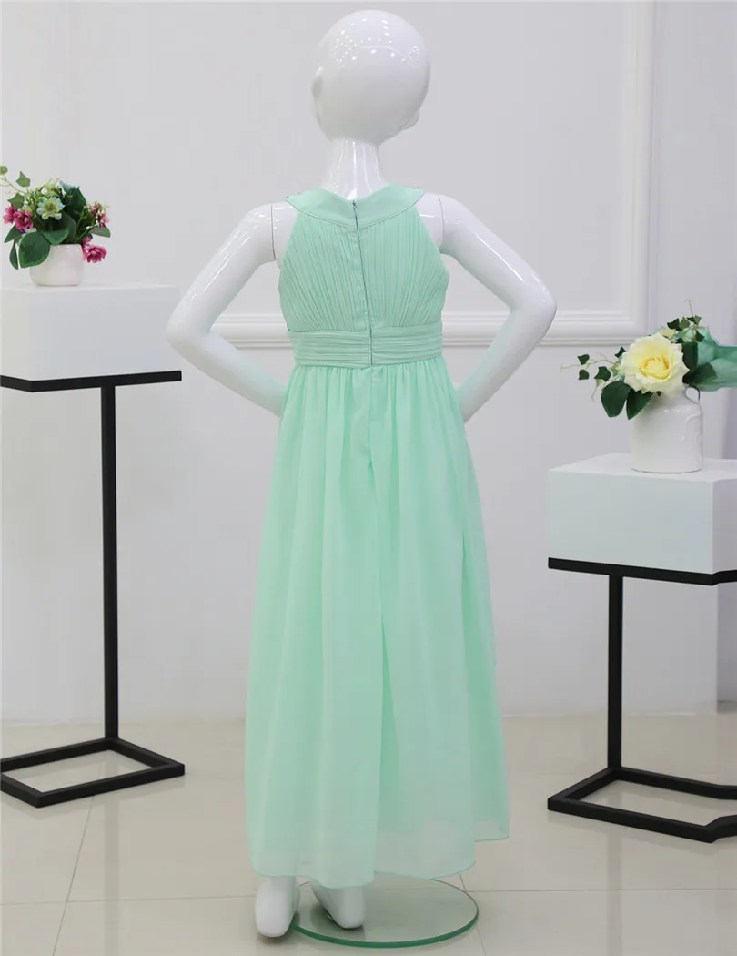 Vestido de fiesta Formal con flores bordadas para niñas de 4 a 14 años, vestido de fiesta de graduación, princesa, dama de honor, boda, vestido tutú de primera comunión para niños - imagen 4