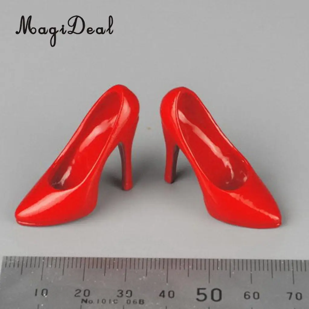 MagiDeal Fashion 1Pair 1/6 Scale Plastic High Heeled Shoes For 12 Inch Female Figures Body Models Party Show Stage Acce Gifts
