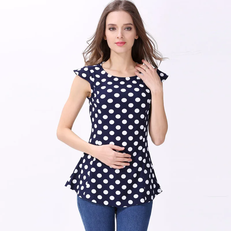 Blusas de maternidad con mangas volantes para verano - imagen 5