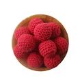 Red Crochet Beads