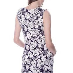 Vestido premamá floral sin mangas con apertura para lactancia