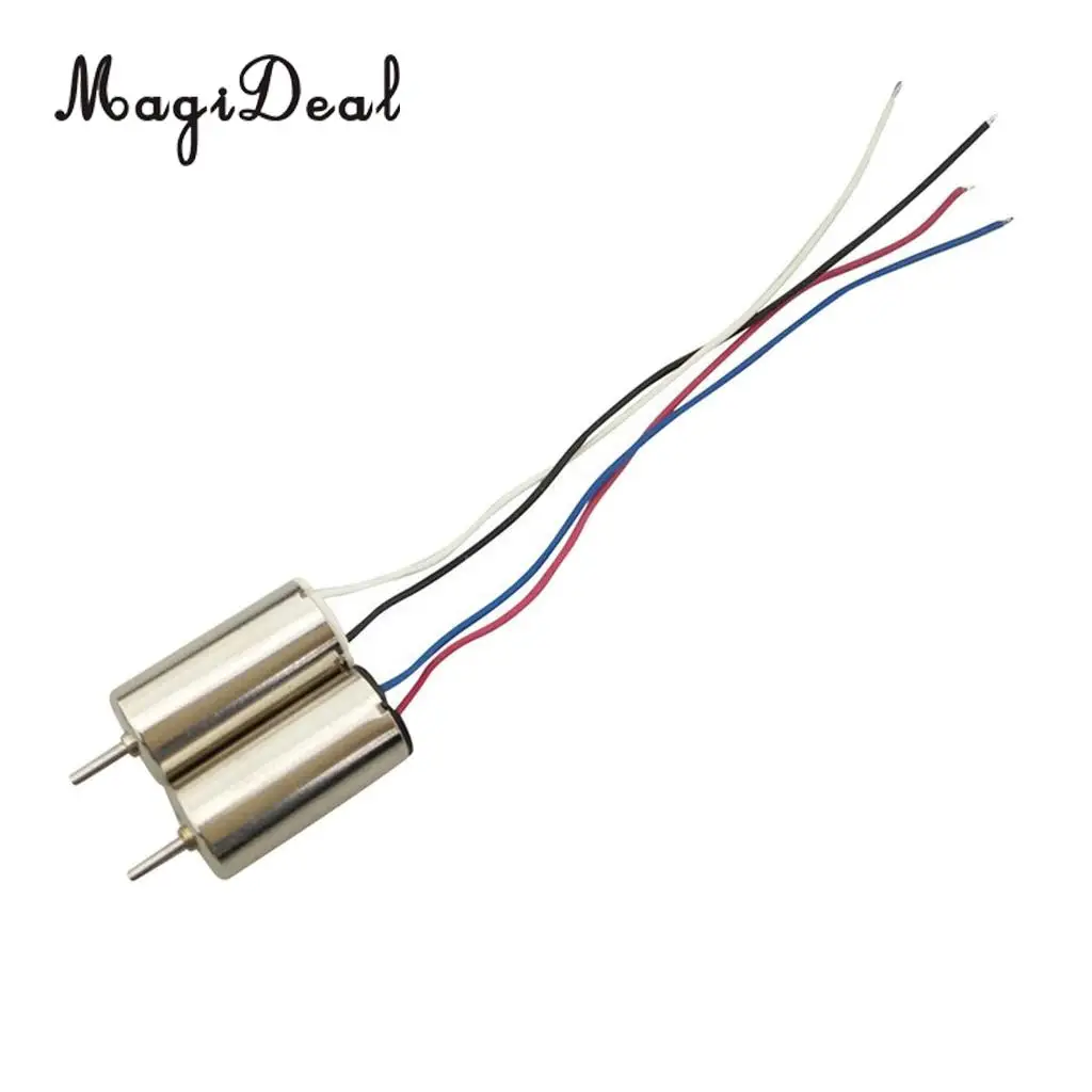 MagiDeal 1Pair Metal CW CCW Drone Motors for RC SYMA X22 X22W RC Quadcopter Drone Model Accessory 10x10x10mm