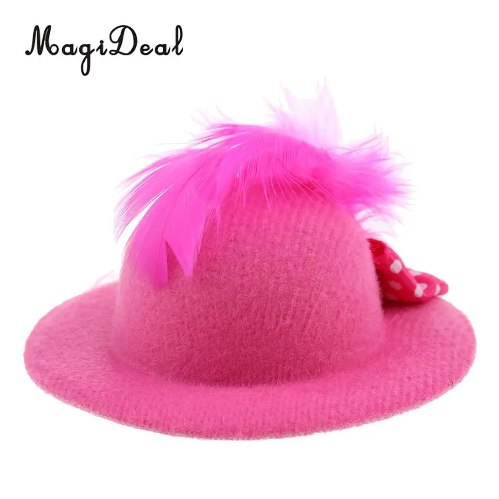 MagiDeal Fashion 1Pc New Vintage Bowler Doll Princess Hat Cap for 28-30cm Doll Model Cotume Clothes Accs 6Colors