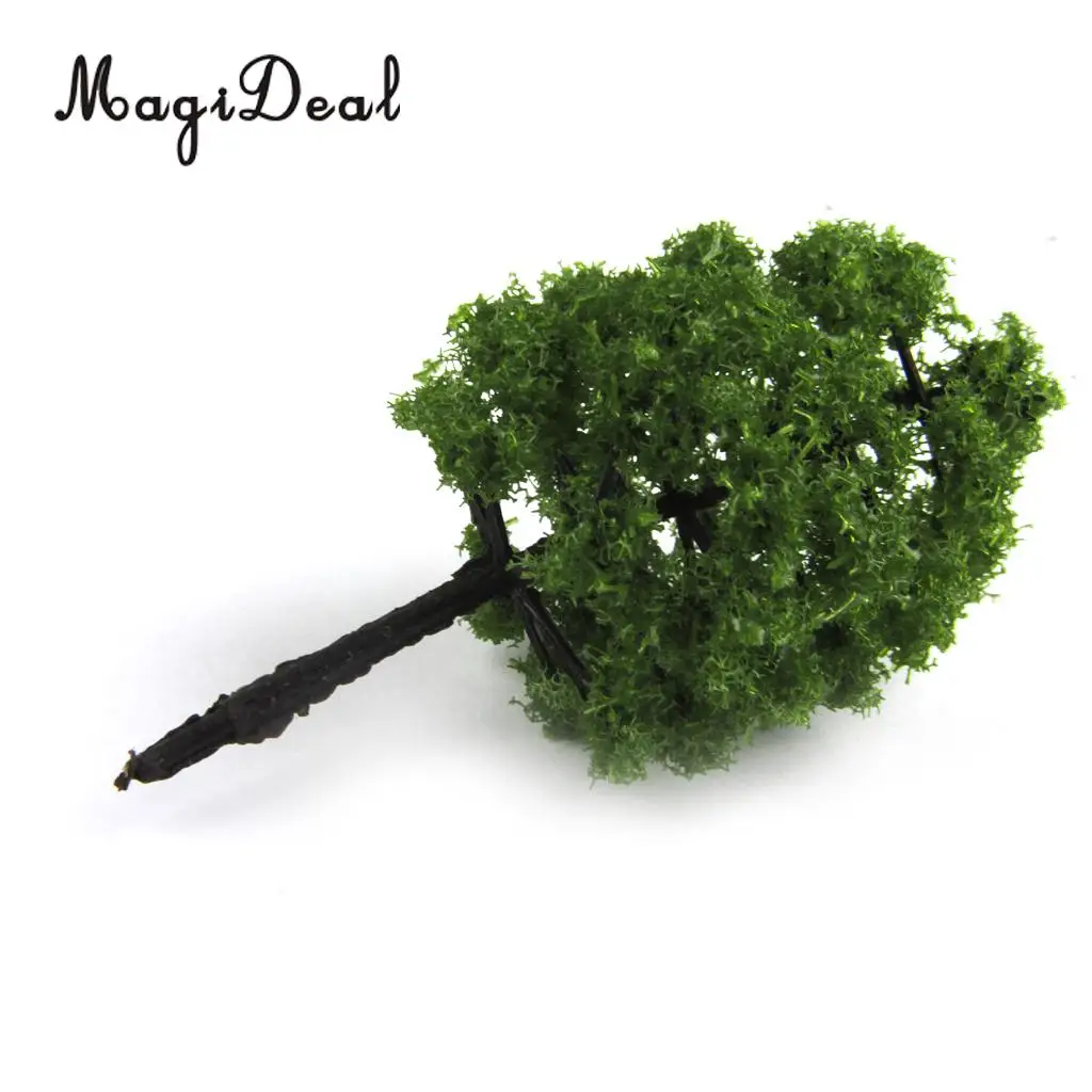 MagiDeal 20Pcs/Lot 1/100 Scale Plastic Model Trees Train Railroad Railway Street Scene Scenery for Park Doll house Garden Decor