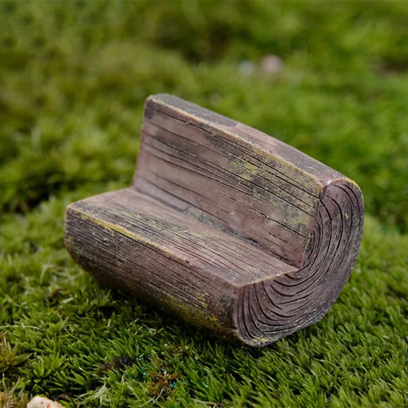 Estatua mini para jardín de hadas con forma de taburete de tocón - imagen 5