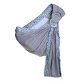 Gray with Blue Print