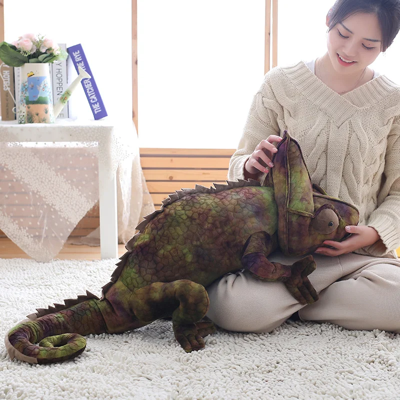 Peluche camaleón gigante blandito: regalo original para niños