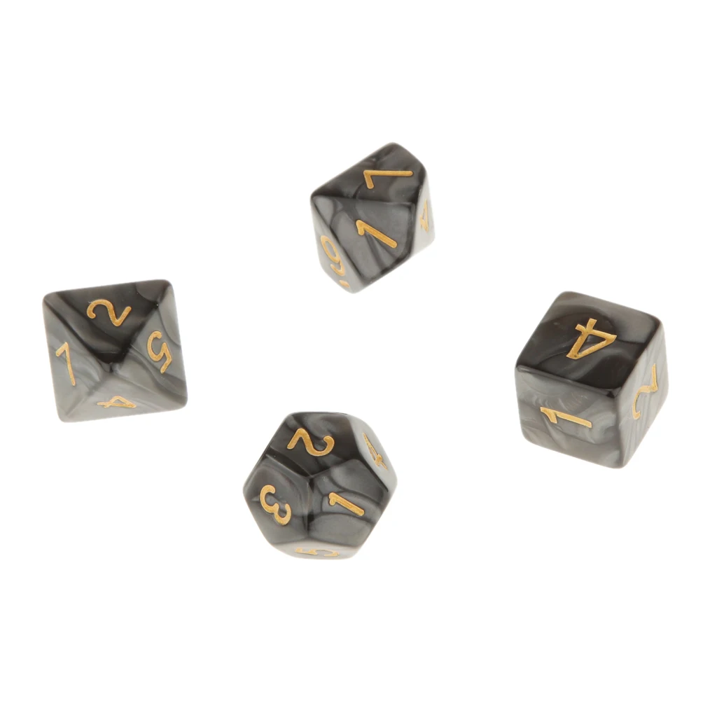 Juego de 7 dados poliédricos con taza de dados para mazmorras y dragones, DND, RPG, MTG (D20, D12, D10, D8, D6, D4), juguetes para fiestas - imagen 5