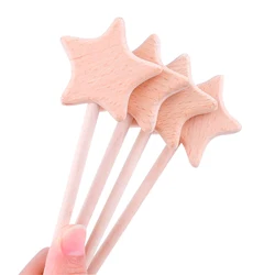 Juguete de estrella de madera de haya para bebé, mordedor de cinco puntas, varilla de estrella, juguete de roedor Waldorf, juego de gimnasio para niña, producto de sonajero, 50 piezas