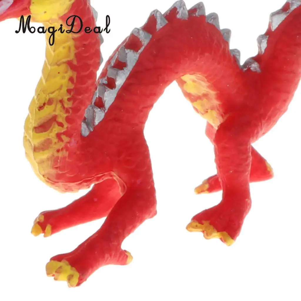 Lifelike Wildlife Animal Model Figure Nature Toys Educational Figurine Home Decor - Red Dragon