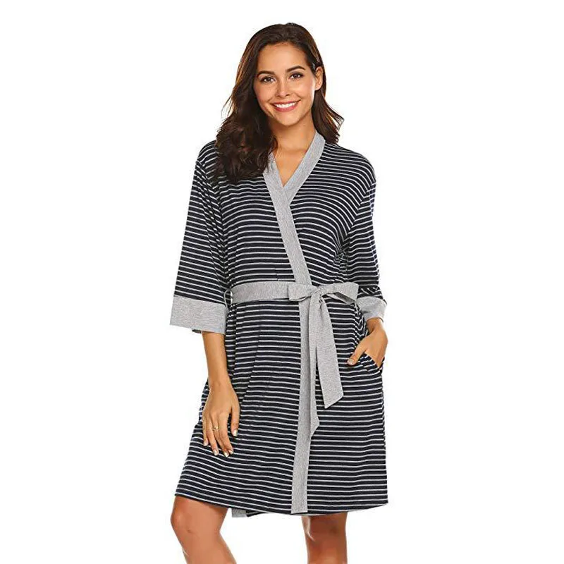 Bata de lactancia para embarazo, maternidad, Hospital, camisón, pijamas de lactancia, vestido de lactancia, ropa de dormir elegante para embarazadas - imagen 4