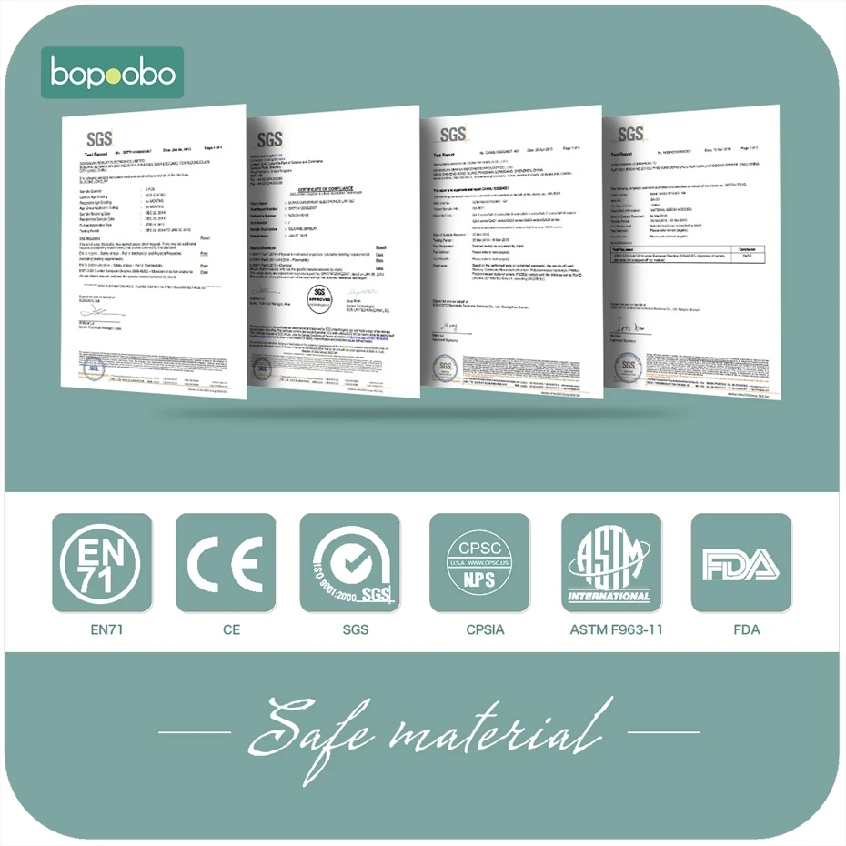 Bopoobo-chupete de madera para bebé, accesorios de madera para bebé, Clips de Metal, soporte de corazón, mordedor de madera para bebé, 2 uds. - imagen 2