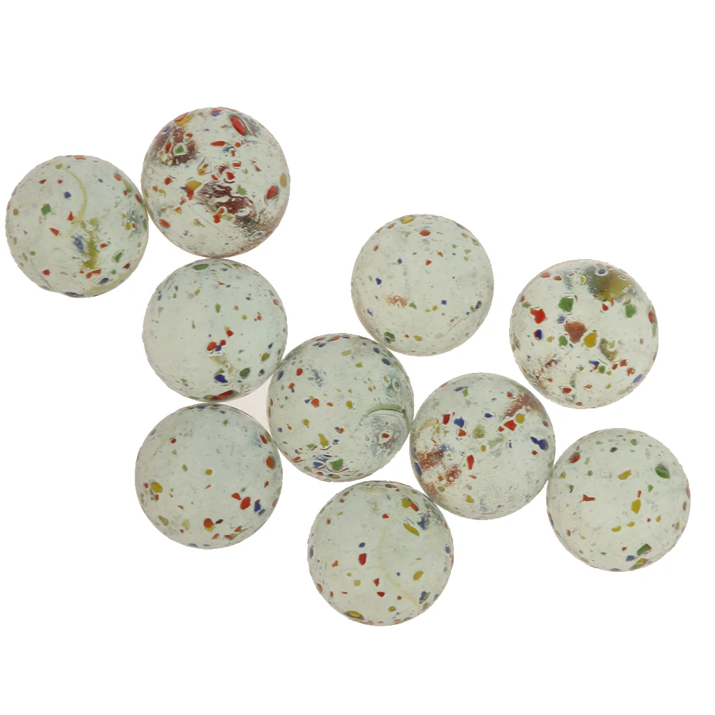 10 pcs 25mm Glass Marbles Set Toy, Ball Marbles Game for Children - Discovery Toys Marbles