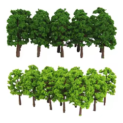 Árboles de plástico 1:150 N para paisaje ferroviario