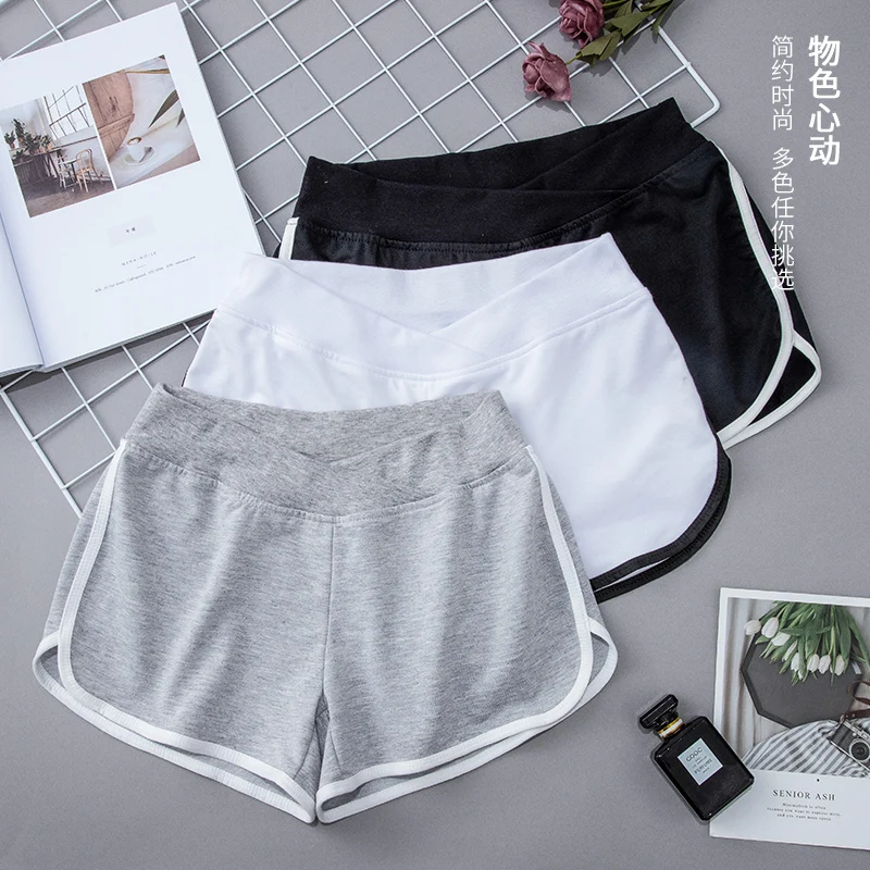 Shorts premamá de cintura alta – Deportivos y cómodos