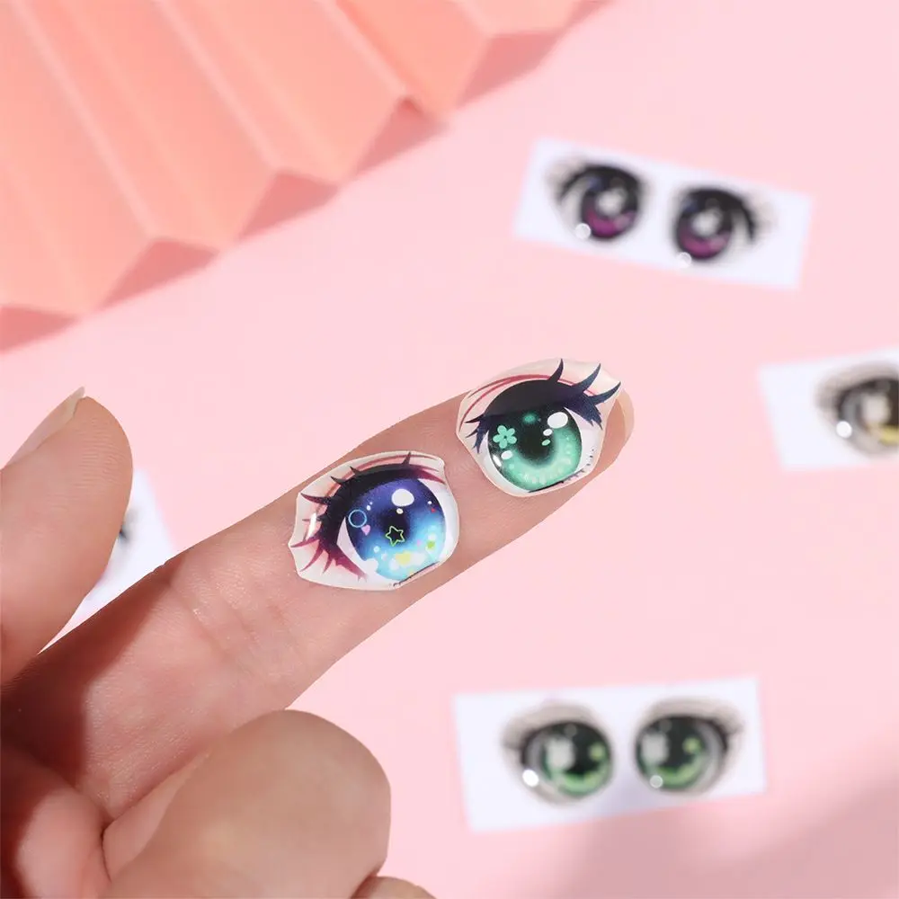 5 pares de pegatinas de ojos de dibujos animados de estrella de conejo, estatuilla de Anime, accesorios de ojos de muñeca, parche de órgano facial, calcomanías de cristal de arcilla DIY - imagen 3