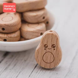 Cuentas de madera para mordedor bebé – Haya y aguacate