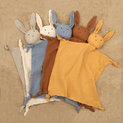 Toalla de saliva con peluche de conejo para bebé – Felpa suave y acogedora