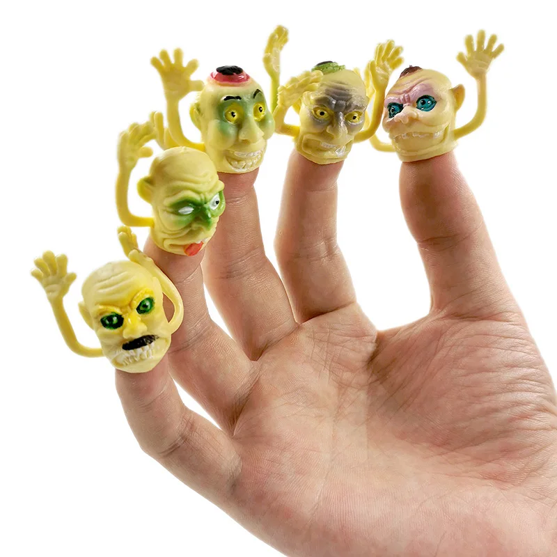 Figuras de dedo de fantasma de Halloween, modelo de descompresión, decoración del hogar artesanal, accesorios de decoración de jardín de hadas en miniatura modernos, 6 uds. - imagen 2