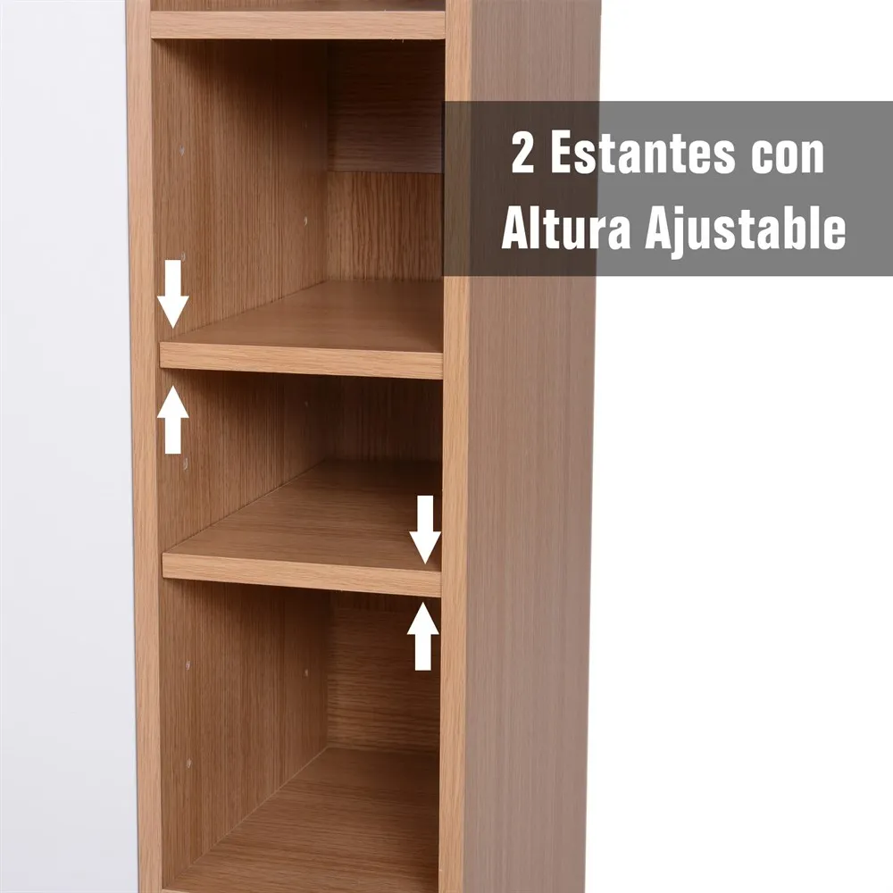 HOMCOM Armario Gabinete Consola Armario Bajo Mueble Organizador de Almacenaje Multiusos con Puertas y Estantes Ajustables - imagen 4