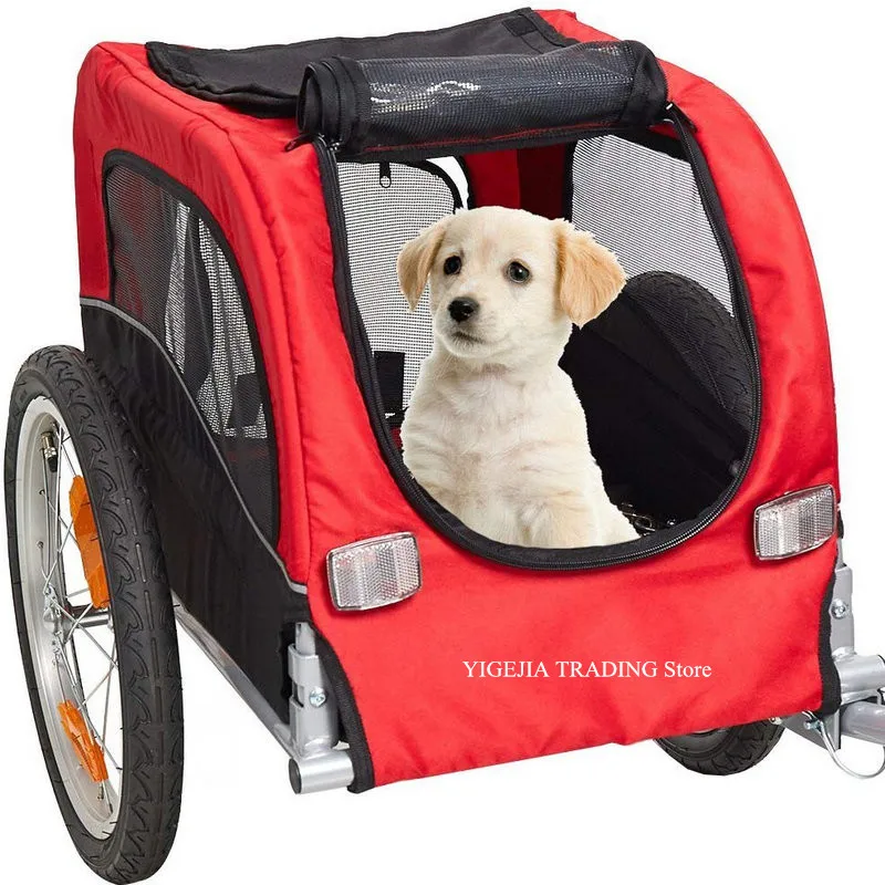 Remolque para bicicleta de mascotas con rueda neumática y enganche - imagen 4