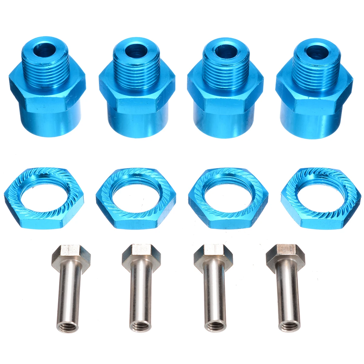4pcs 12mm to 17mm Wheel Hex Conversion Adapter For 1/10 RC Car Upgrade With Pins&Screws Accessories