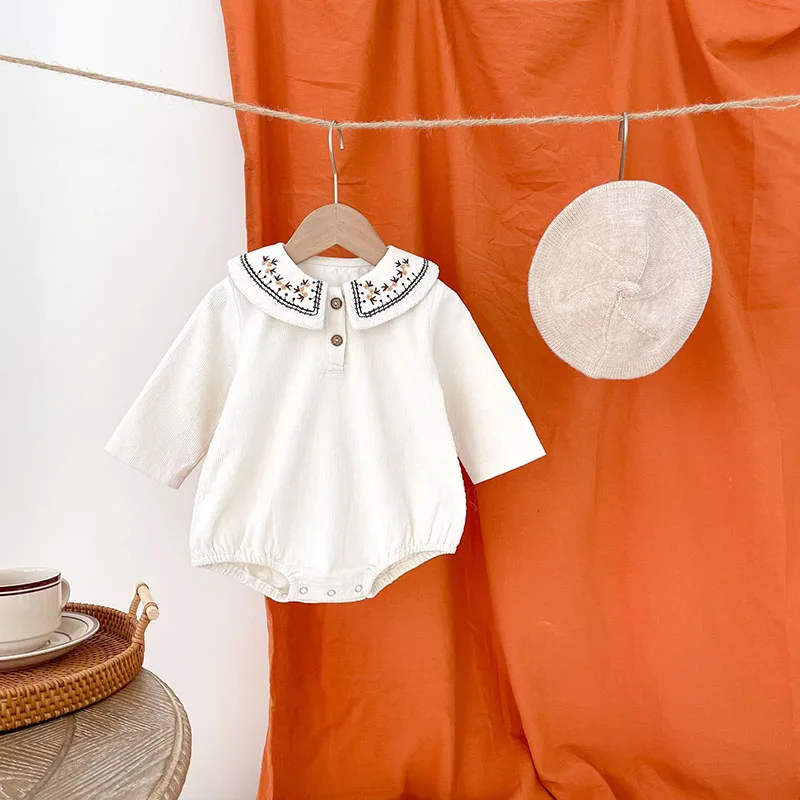 MILANCEL Frühling Baby Body Kragen Stickerei Kleinkind One Stück Neugeborene Kleidung - imagen 5